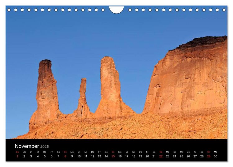 Produktbild: USA - Monument Valley (Wandkalender 2026 DIN A4 quer), CALVENDO Monatskalender