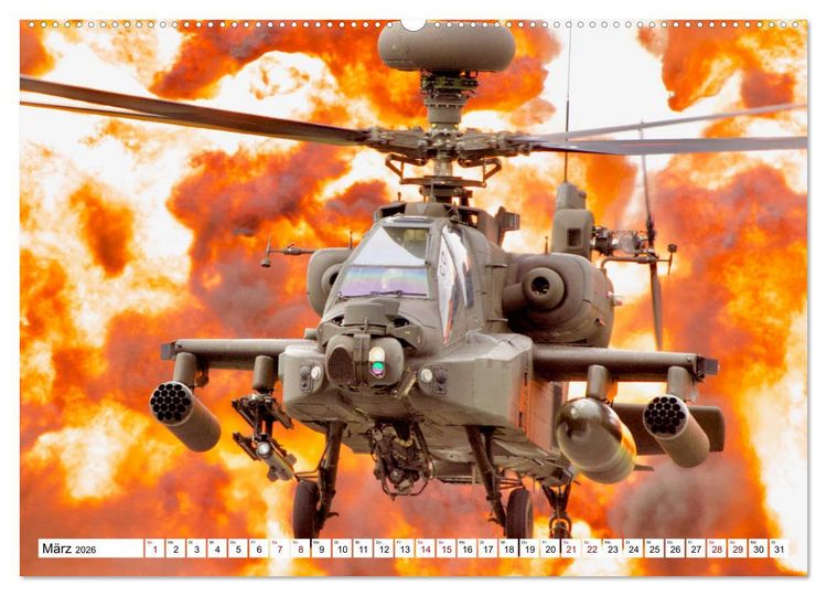 Produktbild: Hubschrauber in Action (Wandkalender 2026 DIN A2 quer), CALVENDO Monatskalender