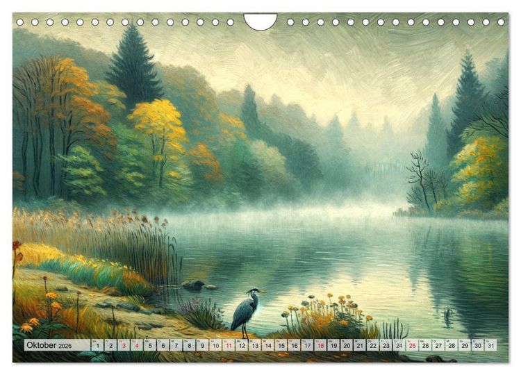 Produktbild: Eine Hommage an van Gogh (Wandkalender 2026 DIN A4 quer), CALVENDO Monatskalender