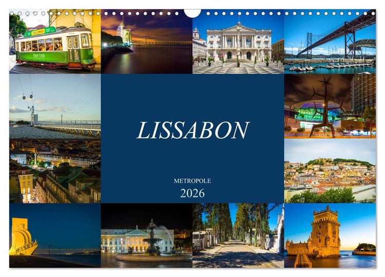 Produktbild: Metropole Lissabon (Wandkalender 2026 DIN A3 quer), CALVENDO Monatskalender