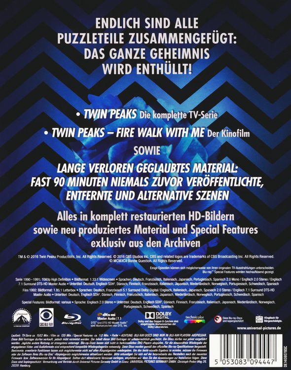 Produktbild: Twin Peaks - Das ganze Geheimnis [10 BRs]