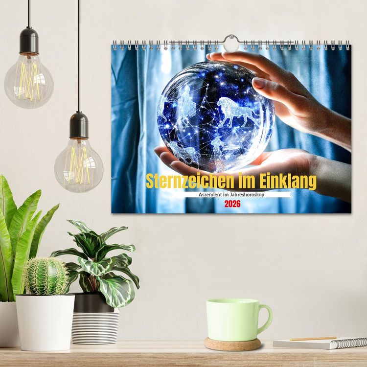 Produktbild: Sternzeichen im Einklang - Aszendent im Jahreshoroskop (Wandkalender 2026 DIN A4 quer), CALVENDO Monatskalender