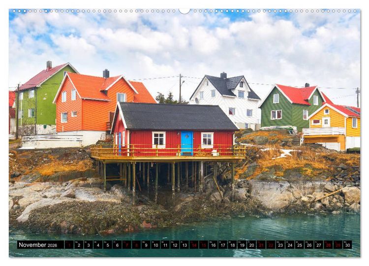 Produktbild: Lofoten Inselzauber (hochwertiger Premium Wandkalender 2026 DIN A2 quer), Kunstdruck in Hochglanz