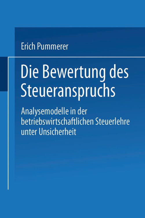 Produktbild: Die Bewertung des Steueranspruches