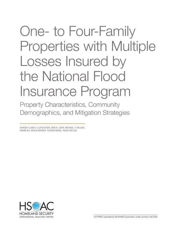 Produktbild: One- To Four-Family Properties with Multiple Losses Insured by the National Flood Insurance Program
