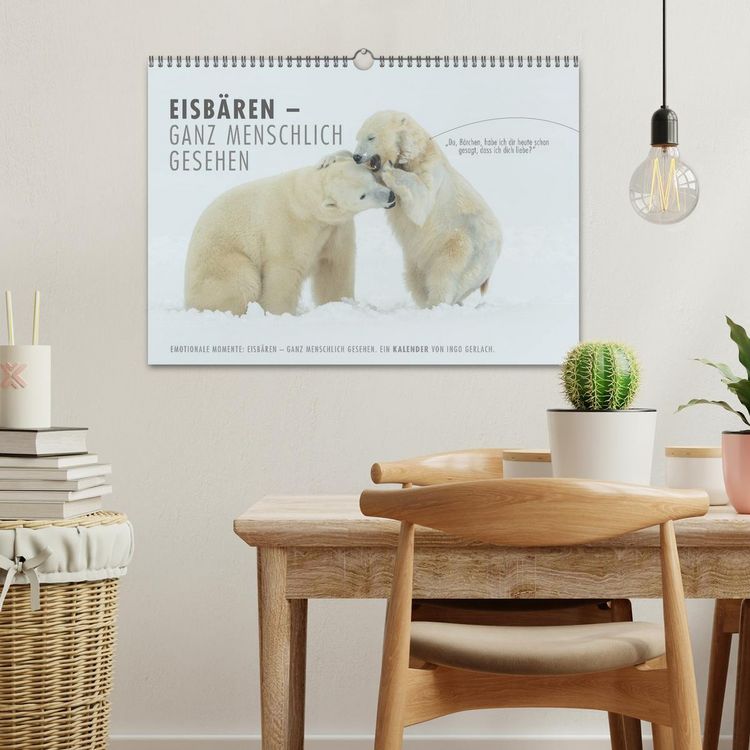 Produktbild: Emotionale Momente: Eisb&auml;ren - ganz menschlich gesehen. (Wandkalender 2026 DIN A3 quer), CALVENDO Monatskalender