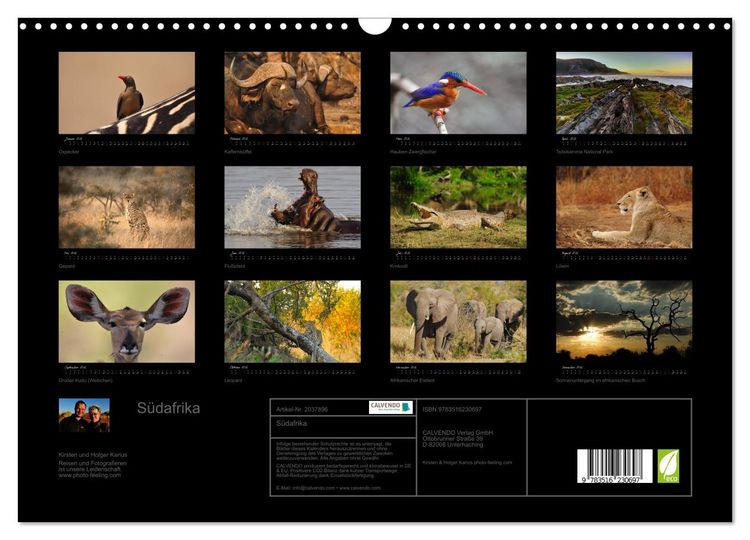 Produktbild: S&uuml;dafrika (Wandkalender 2026 DIN A3 quer), CALVENDO Monatskalender