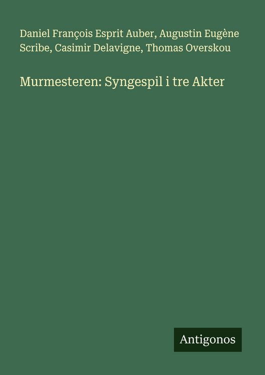 Produktbild: Murmesteren: Syngespil i tre Akter