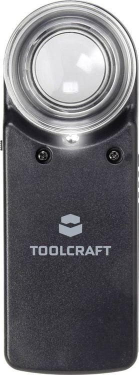 Produktbild: TOOLCRAFT 1303080 Handlupe mit LED-Beleuchtung Vergr&ouml;&szlig;erungsfaktor: 15 x Linsengr&ouml;&szlig;e: (&Oslash;) 20 mm