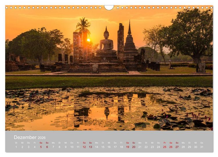 Produktbild: BUDDHA - Ein sanftes L&auml;cheln (Wandkalender 2026 DIN A3 quer), CALVENDO Monatskalender