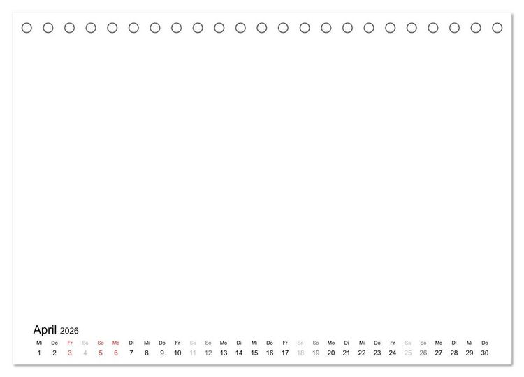 Produktbild: Bastelkalender - Weiss (Tischkalender 2026 DIN A5 quer), CALVENDO Monatskalender