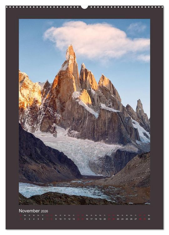 Produktbild: Patagonien: Sehnsuchtsziel am Ende der Welt (Wandkalender 2026 DIN A2 hoch), CALVENDO Monatskalender