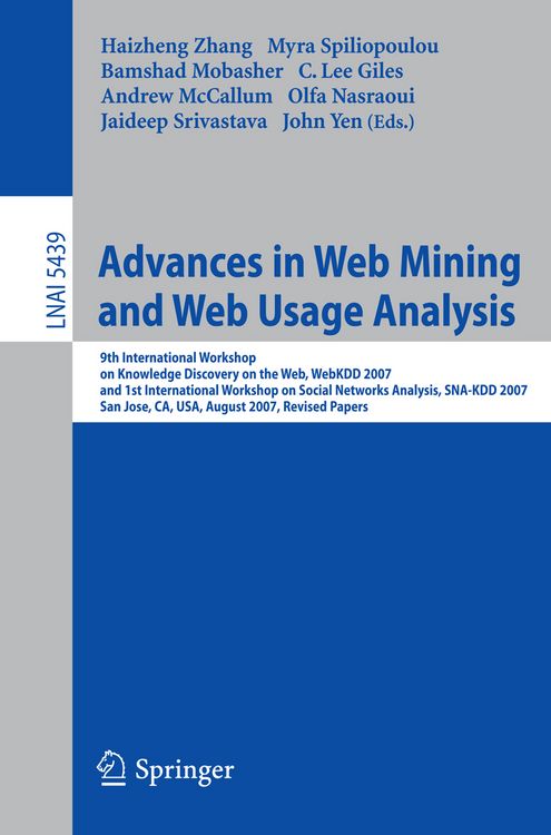Produktbild: Advances in Web Mining and Web Usage Analysis