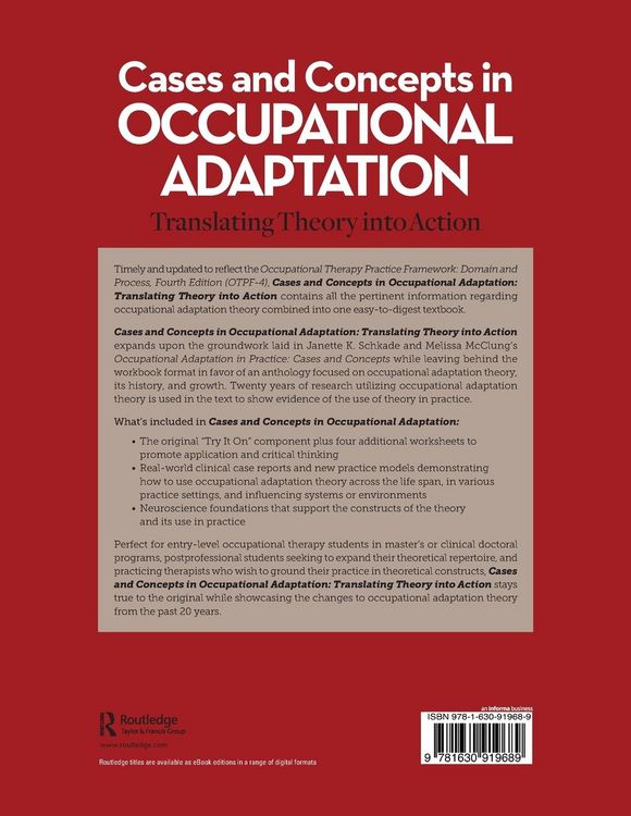 Produktbild: Cases and Concepts in Occupational Adaptation