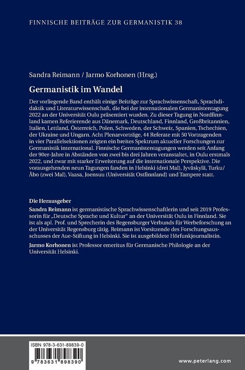Produktbild: Germanistik im Wandel