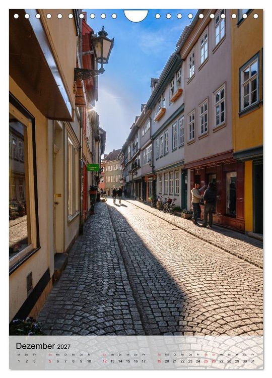 Produktbild: Ein Blick auf Erfurt in Farbe (Wandkalender 2027 DIN A4 hoch), CALVENDO Monatskalender