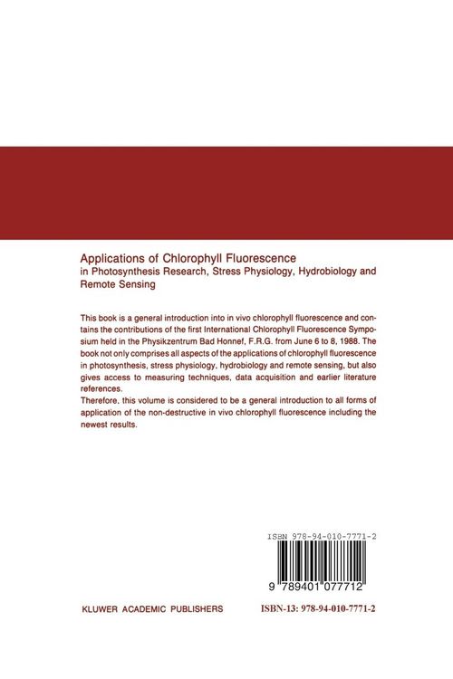 Produktbild: Applications of Chlorophyll Fluorescene