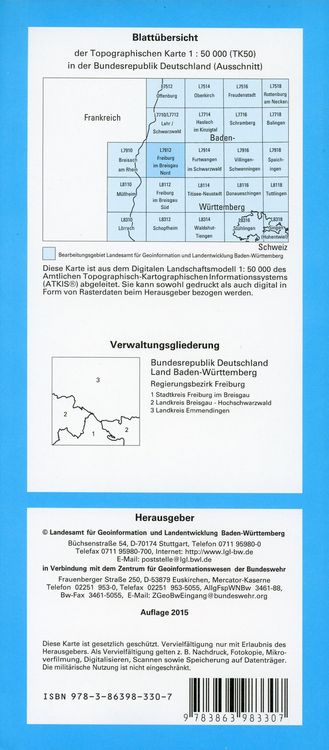 Produktbild: L7912 Freiburg im Breisgau-Nord