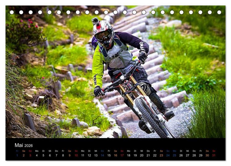 Produktbild: Mountainbike Freeride Momente (Tischkalender 2026 DIN A5 quer), CALVENDO Monatskalender