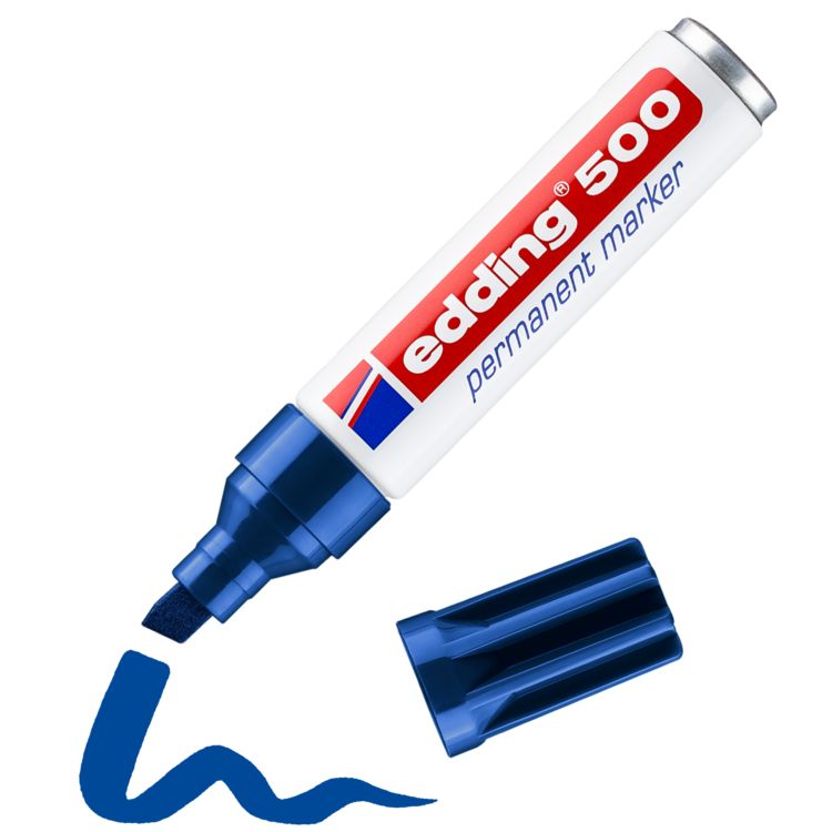 Produktbild: edding Permanentmarker 500 blau 2-7mm Blister