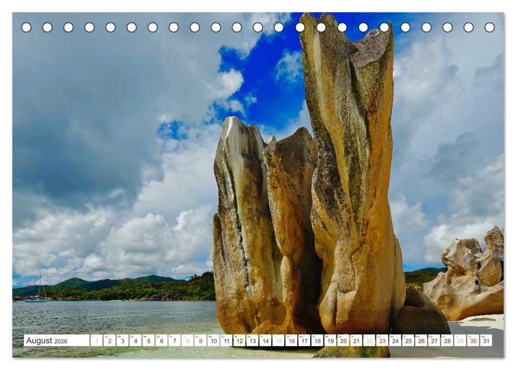 Produktbild: Seychellen - Ein letztes Paradies auf Erden (Tischkalender 2026 DIN A5 quer), CALVENDO Monatskalender