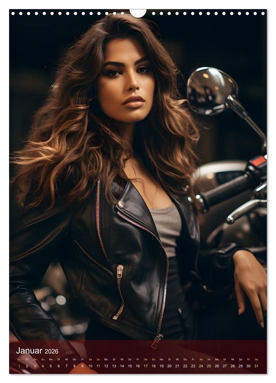 Produktbild: Bikes and Girls: Sexy M&auml;dels auf hei&szlig;en Mottorr&auml;dern (Wandkalender 2026 DIN A3 hoch), CALVENDO Monatskalender
