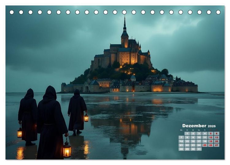 Produktbild: Burgen der Legenden (Tischkalender 2026 DIN A5 quer), CALVENDO Monatskalender