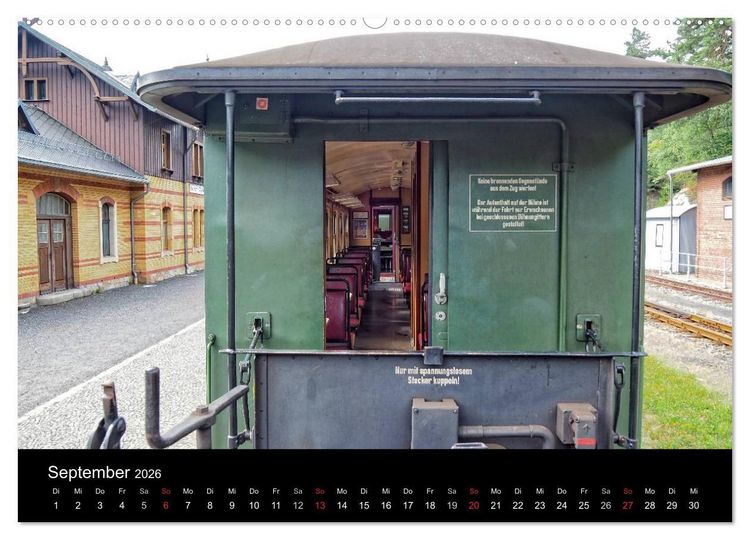 Produktbild: Ein Jahr mit der Schmalspurbahn aus Zittau (hochwertiger Premium Wandkalender 2026 DIN A2 quer), Kunstdruck in Hochglanz