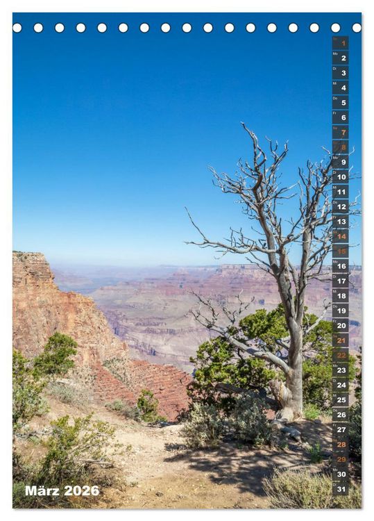 Produktbild: GRAND CANYON Imposante Aussichten (Tischkalender 2026 DIN A5 hoch), CALVENDO Monatskalender