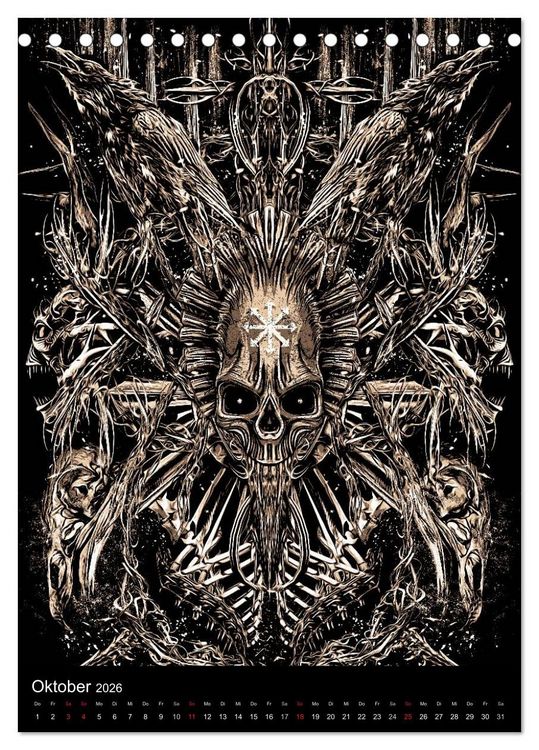 Produktbild: BLOODBOY/DARK ILLUSTRATION (Tischkalender 2026 DIN A5 hoch), CALVENDO Monatskalender