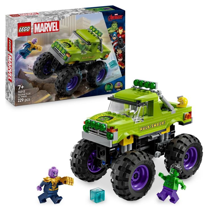 Bild vom Artikel LEGO ǀ Marvel Hulk-Truck vs. Thanos - Helden-Set mit Minifiguren 76312 vom Autor 