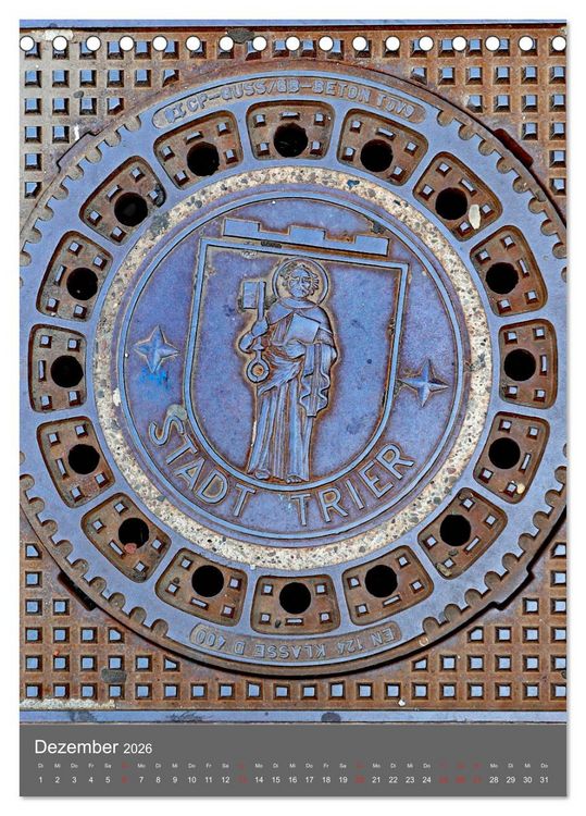 Produktbild: Gullydeckel (Tischkalender 2026 DIN A5 hoch), CALVENDO Monatskalender