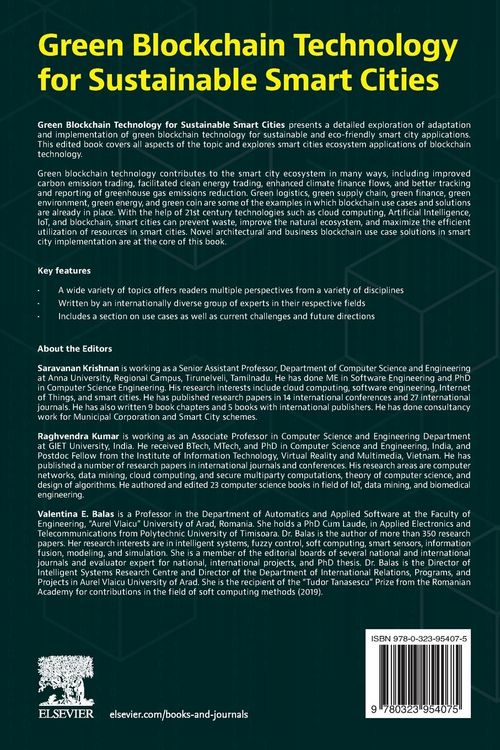 Produktbild: Green Blockchain Technology for Sustainable Smart Cities