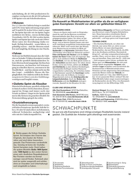 Produktbild: Motor Klassik Kaufratgeber - Klassische Sportwagen