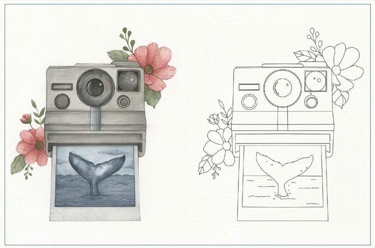 Produktbild: Aquarell Motive. Vorlagenmappe