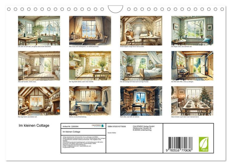 Produktbild: Im kleinen Cottage (Wandkalender 2027 DIN A4 quer), CALVENDO Monatskalender