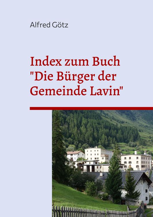 Produktbild: Index zum Buch "Die B&uuml;rger der Gemeinde Lavin"