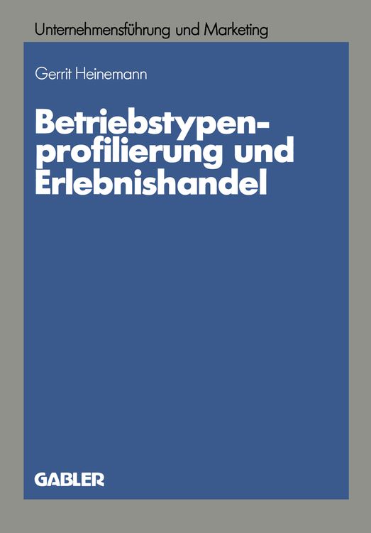 Produktbild: Betriebstypenprofilierung und Erlebnishandel