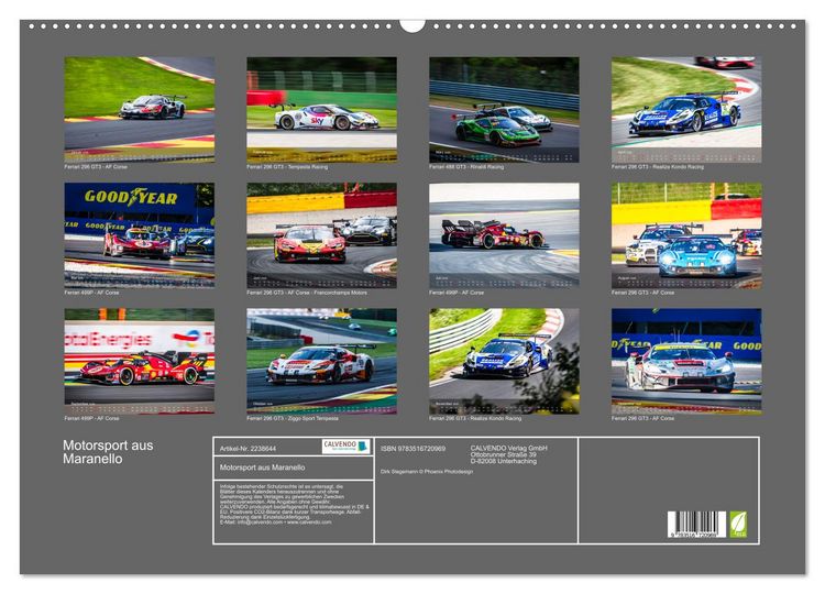 Produktbild: Motorsport aus Maranello (Wandkalender 2026 DIN A2 quer), CALVENDO Monatskalender