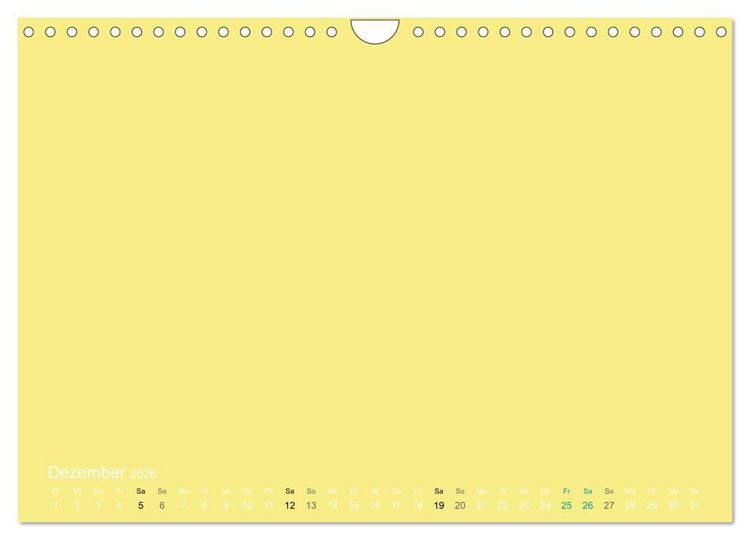 Produktbild: Bastelkalender - Gelb (Wandkalender 2026 DIN A4 quer), CALVENDO Monatskalender