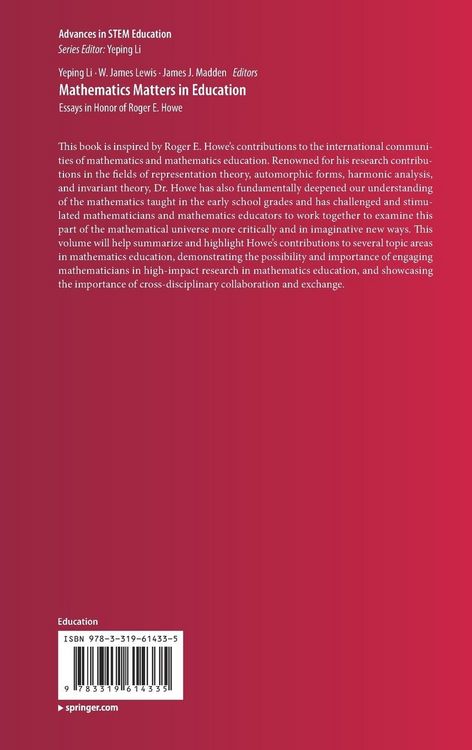 Produktbild: Mathematics Matters in Education