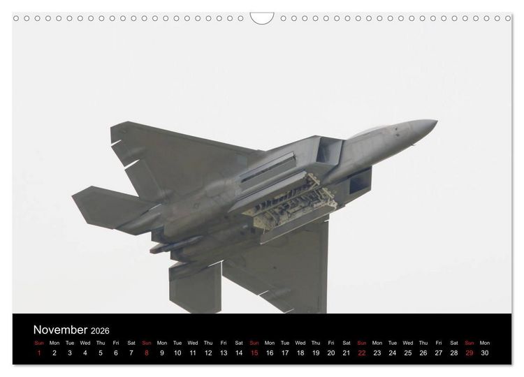Produktbild: Lockheed Martin F-22A Raptor (Wall Calendar 2026 DIN A3 landscape), CALVENDO 12 Month Wall Calendar