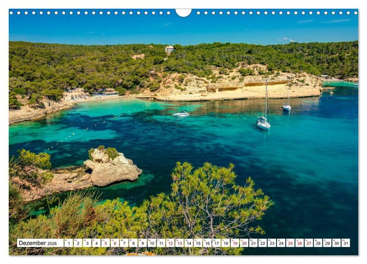 Produktbild: Mallorca - Sch&ouml;ne Impressionen der Insel (Wandkalender 2026 DIN A3 quer), CALVENDO Monatskalender