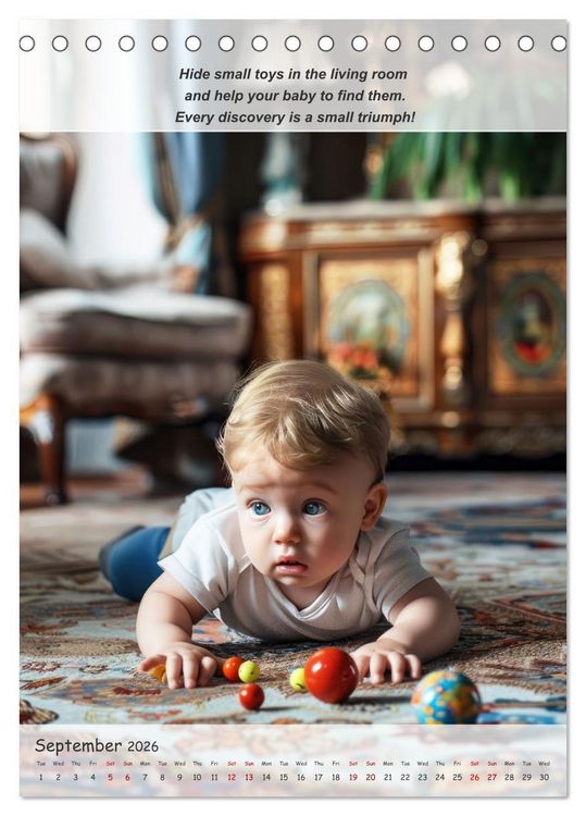 Produktbild: No more boredom for your baby (Desk Calendar 2026 DIN A5 portrait), CALVENDO 12 Month DeskCalendar