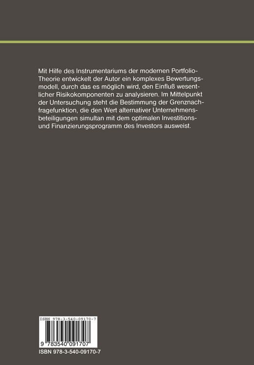 Produktbild: Unternehmungsbewertung und Risiko