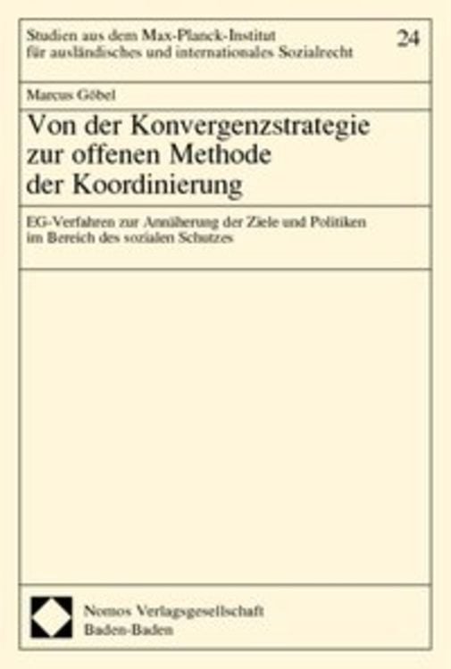 Produktbild: Von der Konvergenzstrategie zur offenen Methode der Koordinierung
