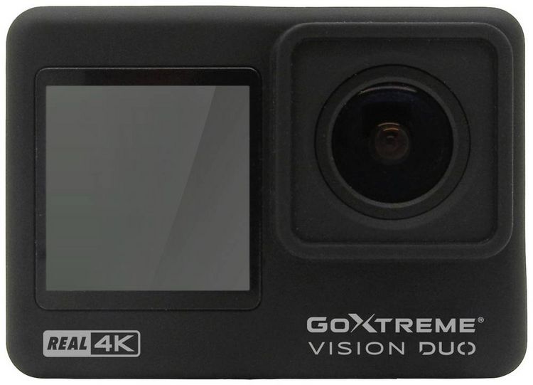 Produktbild: GoXtreme GoXtreme Vision Duo 4K Action Cam 4K, Dual-Display, Spritzwassergesch&uuml;tzt, Staubgesch&uuml;tzt, Wasserfest, WLAN, Zeitraffer