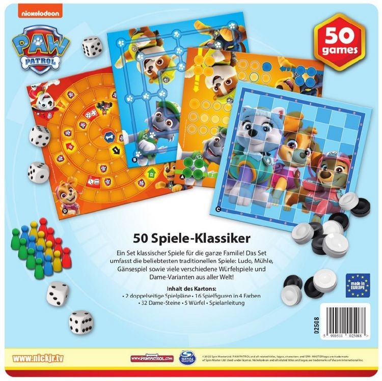 Produktbild: Spielesammlung 50 Spielm&ouml;glichkeiten Paw Patrol