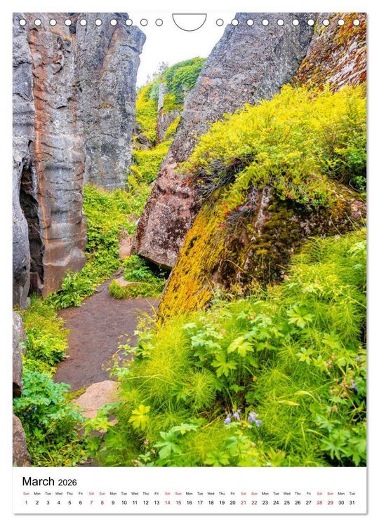 Produktbild: ICELAND, Most Scenic Earth Landscapes, Nature Wonders (Wall Calendar 2026 DIN A4 portrait), CALVENDO 12 Month Wall Calendar