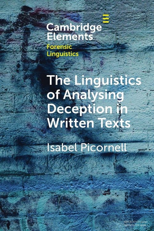 Produktbild: The Linguistics of Analysing Deception in Written Texts
